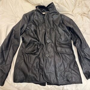 Urban Outfitters Black Leather Jacket/Blazer
